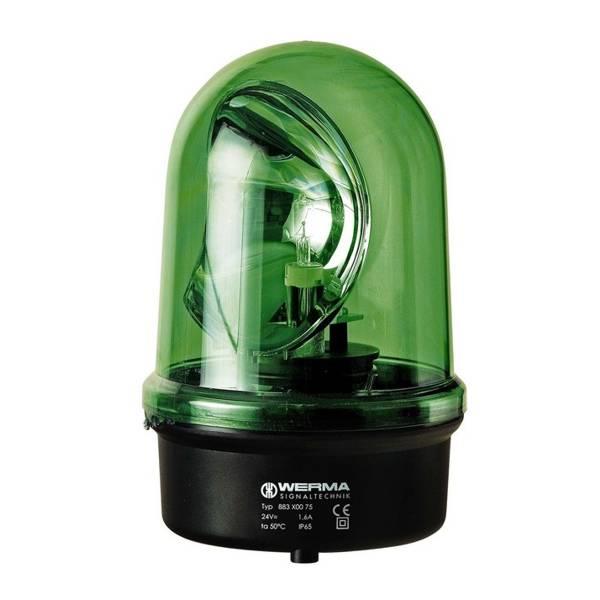 883.200.68 Werma  Rotating Beacon 883 230vAC 3:GREEN IP65 w/Halogen bulb G 6.35 35 W